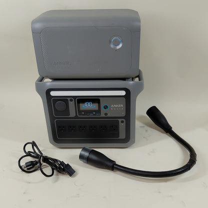 Anker Solix C1000 Portable Power Station w/ Solix BP1000 Expansion Battery