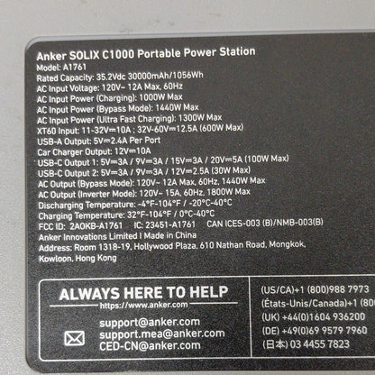Anker Solix C1000 Portable Power Station w/ Solix BP1000 Expansion Battery