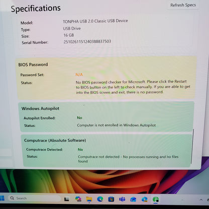 Microsoft Surface Pro 11 Business 2103 13" Ultra 7 268V 2.2GHz 32GB RAM 1TB SSD