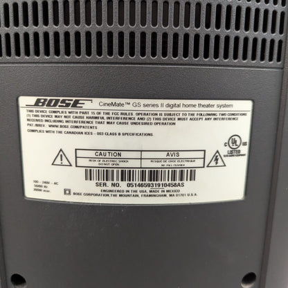 Bose CineMate Series II Digital Home Theater System  Black